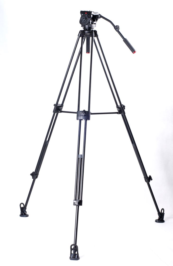 KINGJOY VT-3500 + VT-3530 360 Derece Panoramik Sıvı Başlığı ile Alüminyum Kamera Video Tripod